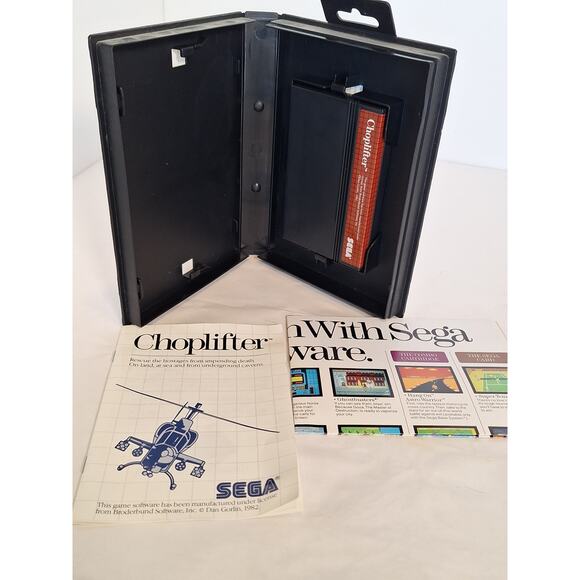 Choplifter Sega Master System Mega Cartridge CIB Complete w Manual Insert - Picture 3 of 6